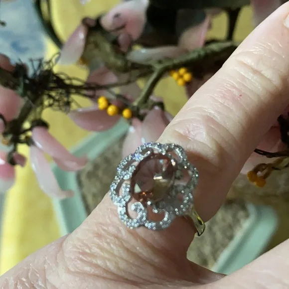 Vintage 925 alexandrite white sapphire ring
